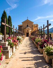 Church and Cemetery Pathway