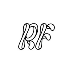RF monogram logo design letter text name symbol monochrome logotype alphabet character simple logo