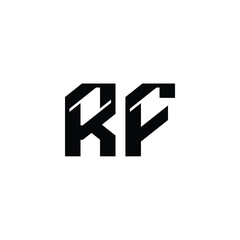 Fototapeta premium RF monogram logo design letter text name symbol monochrome logotype alphabet character simple logo