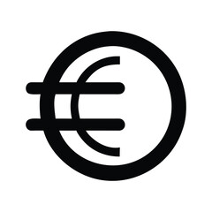Obraz premium Bold Euro Symbol: Black and White Representation