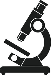 Microscope Silhouette Vector Illustration for Science and Research Themes