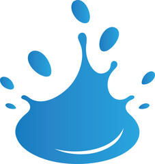 Splashing Water Droplet Vector Illustration for Clean and Refreshing Design Concepts