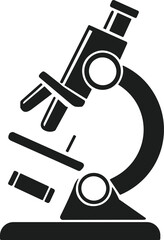 Scientific Microscope Silhouette Vector for Educational and Medical Use