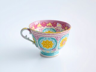 colorful ceramic mugs