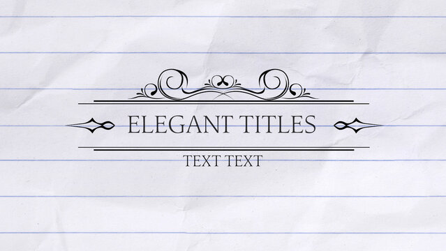 Elegant Title 01