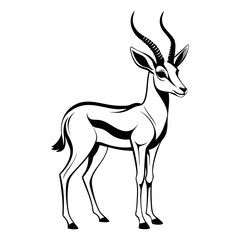 Springbok Antelope Vector Art for African Wildlife Design