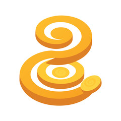 Fototapeta premium Gold Coins Arranged in Spiral Representing Infinite Wealth