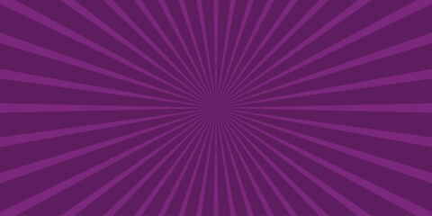 Purple retro sunburst effect design element for graphic illustrations and creative artwork with radial lines and vintage style
