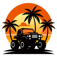 Monster Truck Design Vector Art for Auto Event Posters