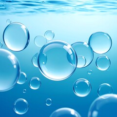 Bubbles rising in water