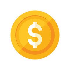 Obraz premium Golden Coin with Dollar Sign and Glowing Edge Effect