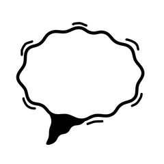 black wave speech box frame