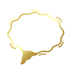 Obraz premium gold wave speech box frame