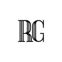 RG monogram logo design letter text name symbol monochrome logotype alphabet character simple logo
