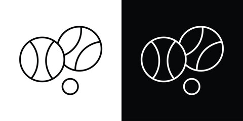Petanque icon collection. Line vector sign, symbol for web and mobile