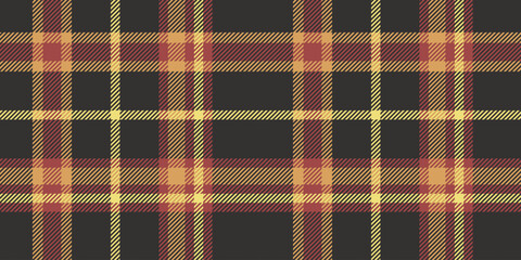 This rustic tartan plaid pattern features brown, yellow, and red tones with vibrant intersecting lines, perfect for cozy and classic designs.