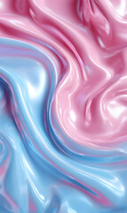 Fototapeta premium Abstract fluid art in soft pastel hues creates a mesmerizing swirl with pink and blue shades perfect for trendy digital backgrounds and modern design projects for web and print