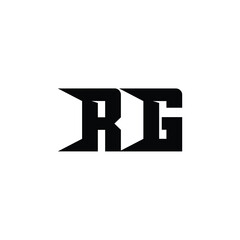 RG monogram logo design letter text name symbol monochrome logotype alphabet character simple logo