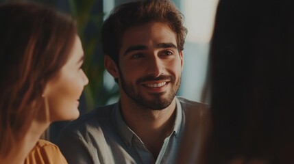 Engaging conversation between young adults, fostering genuine connection