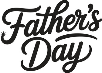 Stylish Father's Day Typography Design Hand Lettered Vector Art
