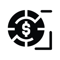 Financial Growth Circular Diagram Featuring a Dollar Symbol Inside Circle
