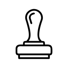 A stamp icon bold outline vector illustration design