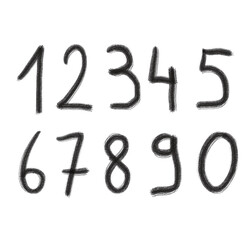 set of handwritten numbers