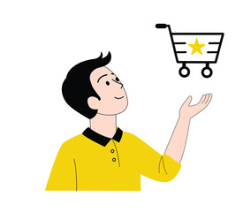 Man with Shopping Cart