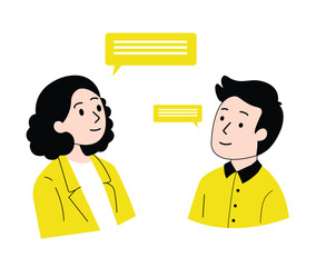 Man and Woman Talking