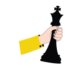 Hand Holding King Chess Piece