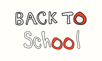 Back to school text with orange accents
