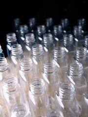 Row of plastic PET Bottles Production Line – Ready for Bottling.