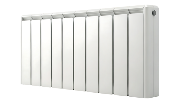 modern electric radiator isolated on white background