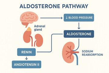 Aldosterone Pathway Illustration