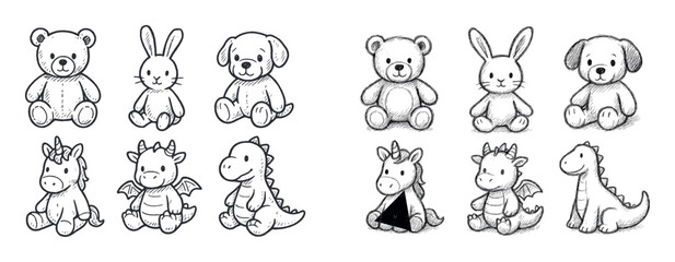 Hand-Drawn Plush Icons