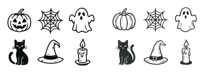 Obraz premium Halloween Icon Sketches