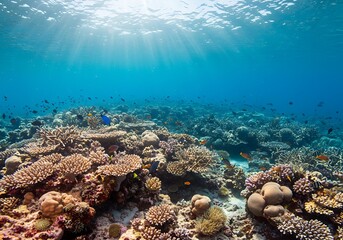 Fototapeta premium Underwater Paradise: A Vibrant Coral Kingdom