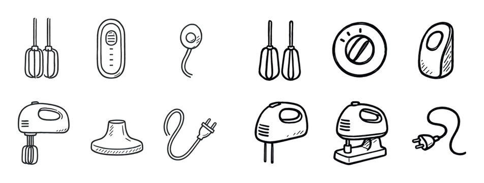 Hand Mixer Icons