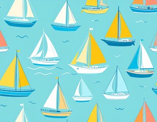 Seafaring Sailboats Pattern Design japanese patterns