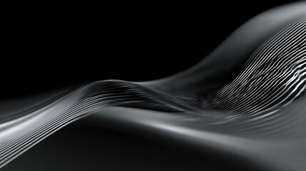 Elegant Black and White Abstract Wave Design