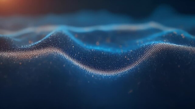 Abstract high tech looped background animation flowing data lines glowing elements illustrating digital business growth futuristic online communication - Powered by Adobe