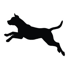 Jumping Dog Vector  Silhouette  