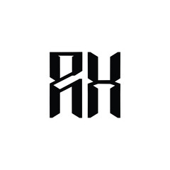 RH monogram logo design letter text name symbol monochrome logotype alphabet character simple logo
