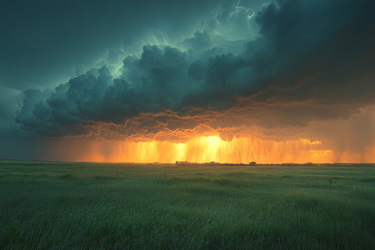 Dark Thunderstorm Clouds Rolling Across the Sky

