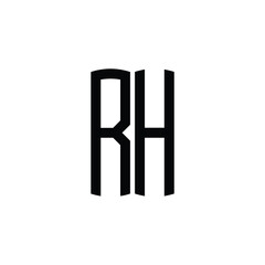 RH monogram logo design letter text name symbol monochrome logotype alphabet character simple logo