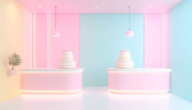 Sleek cylindrical pendant light fixture suspended from a modern glass ceiling in a bright, contemporary office atrium. - Powered by Adobe