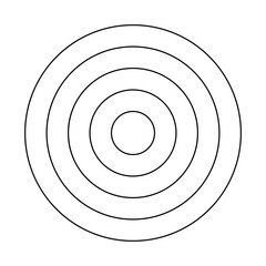 Coaching wheel of 4 concentric circles. Polar grid graph paper. Life blank. Round diagram divided on four segments. Habits tracker of wheel of life.