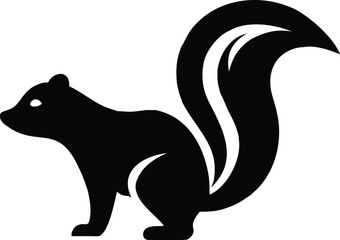 Minimal Skunk Silhouette Art