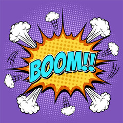 Abstract modern colorful comic boom background