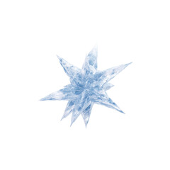 Obraz premium Crystal Ice Star With Sharp Spikes. Symbol Of Winter And Cold Aesthetics Isolated On Transparent Background